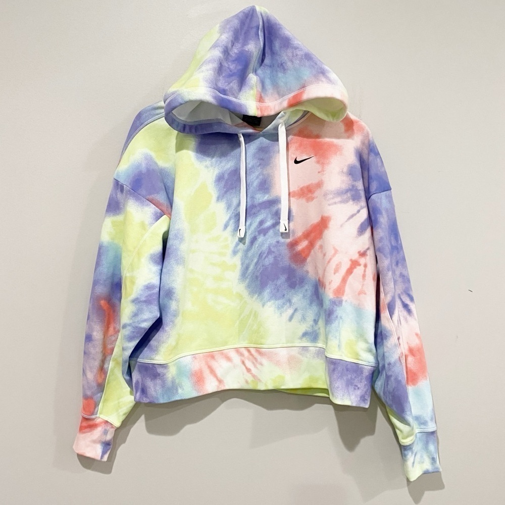 NIKE Dri-FIT Get Fit Women's Tie-dye Pullover Training Hoodie Size Small